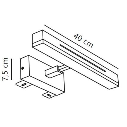 Nordlux - Eclairage de miroir salle de bain à intensité variable OTIS LED/14W/230V IP44 40 cm chrome mat