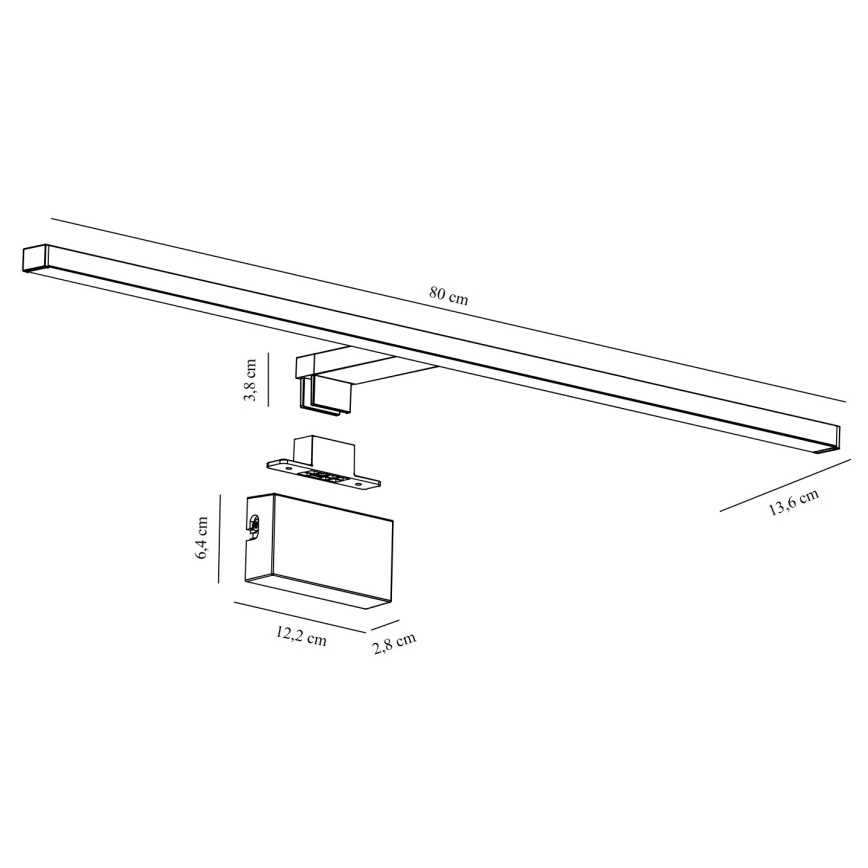 Nordlux - Éclairage de miroir salle de bain MARLEE LED/11,5W/230V 3000K IP44 noir
