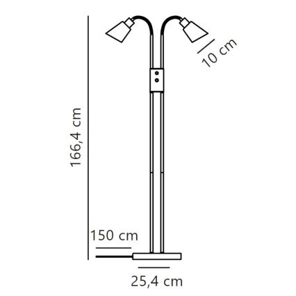 Nordlux - Lampadaire MOLLI 2xE14/25W/230V