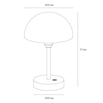Nordlux - Lampe de table extérieure à intensité variable rechargeable ELLEN LED/2,8W/3,7V IP44 blanc
