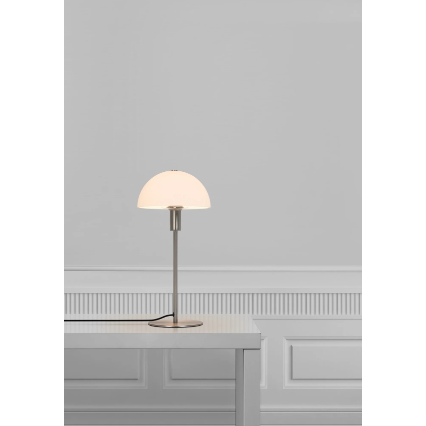 Nordlux - Lampe de table ELLEN 1xE14/40W/230V chrome mat/blanc