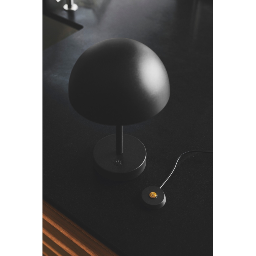 Nordlux - Lampe de table extérieure LED ELLEN, rechargeable et dimmable, 2,8 W/3,7 V 2200 mAh IP44 noire