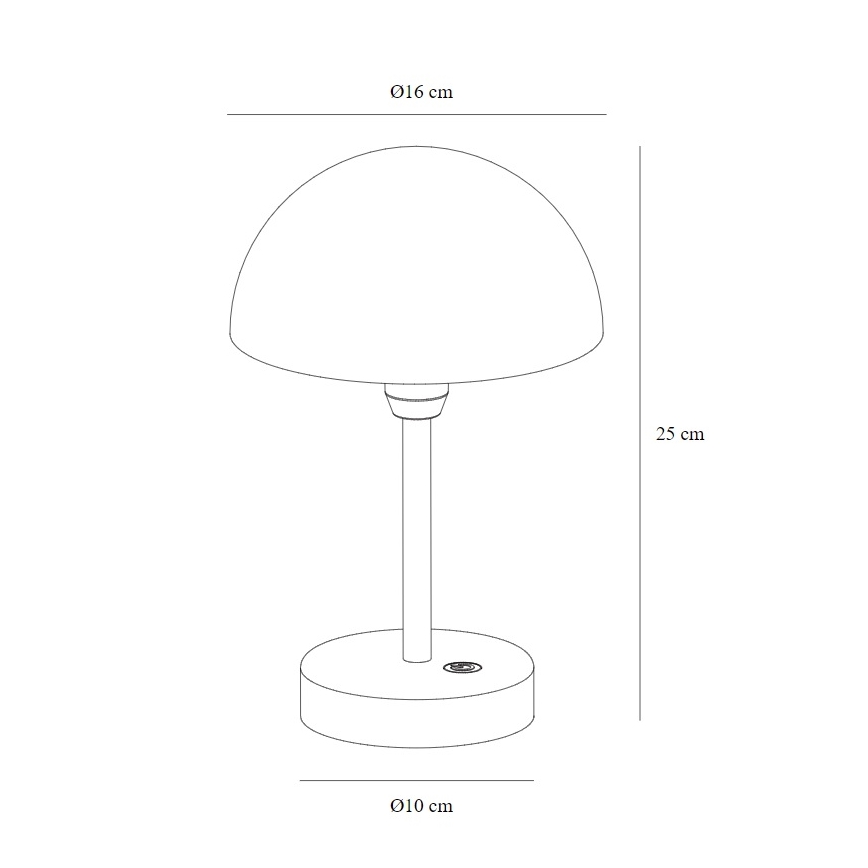 Nordlux - Lampe de table d'extérieur LED rechargeable à intensité variable ELLEN LED/2,8W/3,7V 2200 mAh IP44 beige