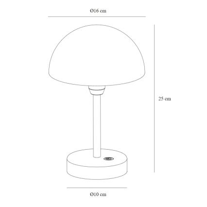 Nordlux - Lampe de table d'extérieur LED rechargeable et dimmable ELLEN, LED 2,8 W / 3,7 V, 2200 mAh, IP44, vert