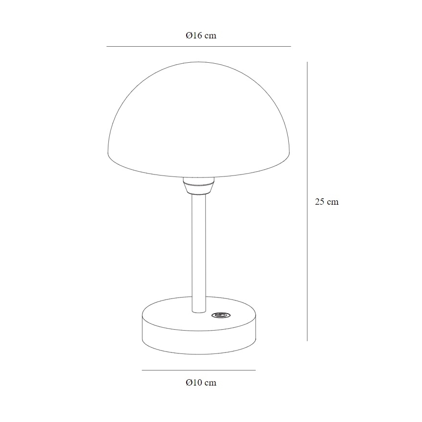 Nordlux - Lampe de table d'extérieur LED rechargeable et dimmable ELLEN, LED 2,8 W / 3,7 V, 2200 mAh, IP44, vert