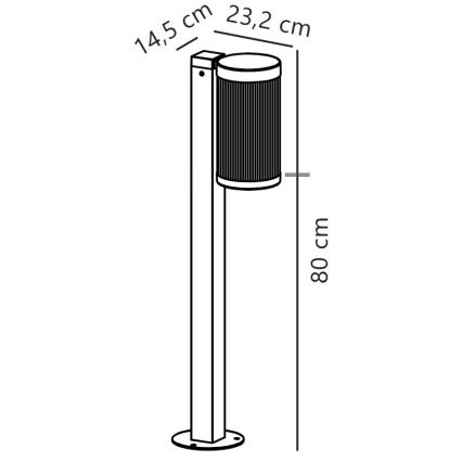 Nordlux - Lampe extérieur COUPAR 1xE27/25W/230V IP54 80 cm blanc