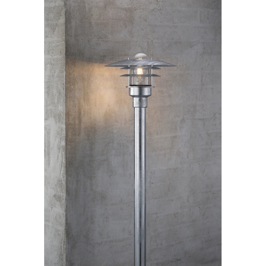 Nordlux - Lampe extérieur LONSTRUP 1xE27/60W/230V IP44 chrome mat 116 cm