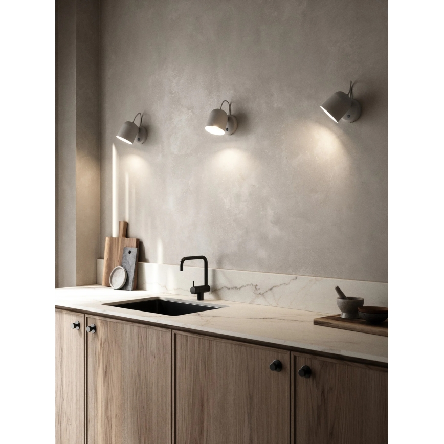 Nordlux - Lampe murale avec port USB ANGLE 1xGU10/25W/230V grise