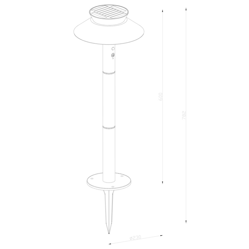 Nordlux - Lampe solaire LED avec capteur JUSTINA LED/5W/3,7V IP44 1800 mAh