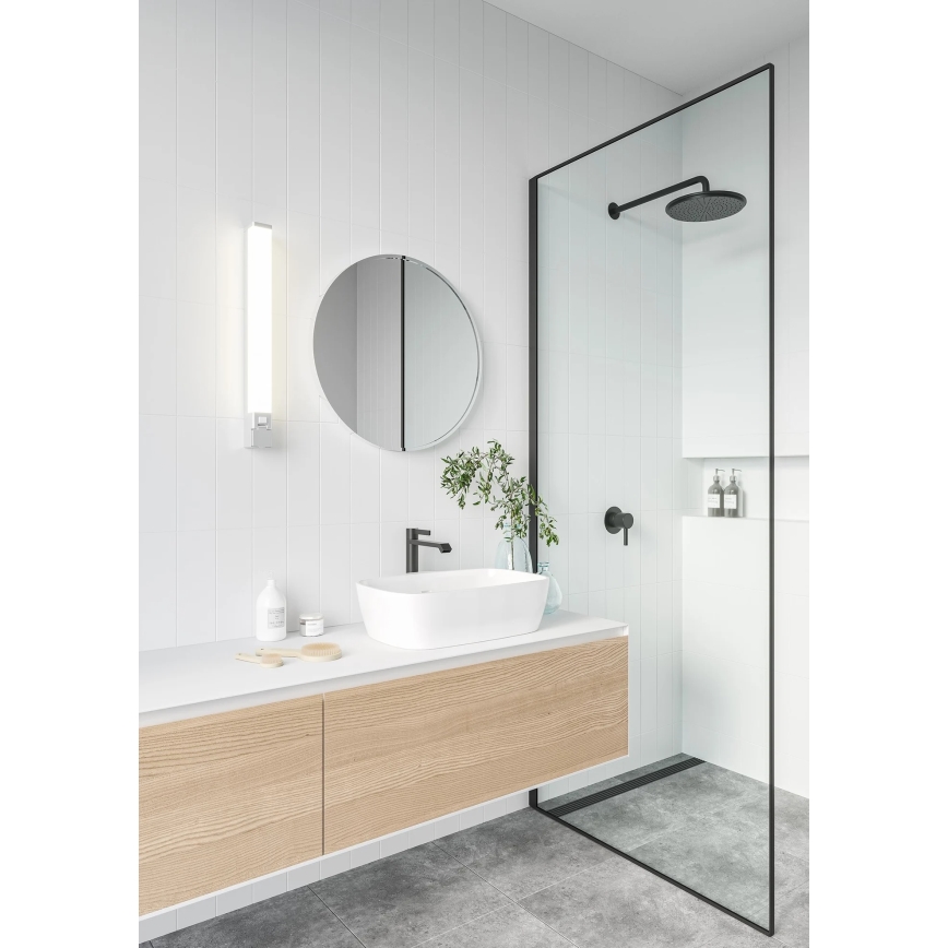 Nordlux - Éclairage LED dimmable pour miroir de salle de bains avec prise intégrée SJAVER LED/15W/230V IP44 60 cm blanc