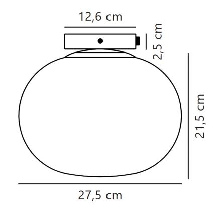 Nordlux - Plafonnier ALTON 1xE27/25W/230V d. 27,5 cm fumé
