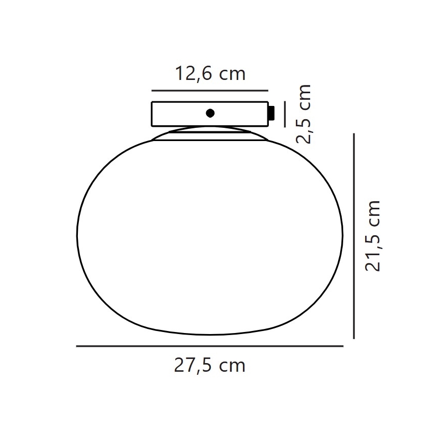 Nordlux - Plafonnier ALTON 1xE27/25W/230V d. 27,5 cm fumé