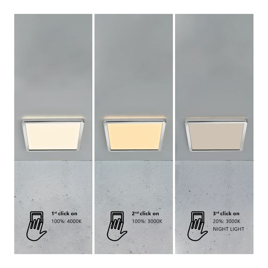 Nordlux - Plafonnier LED dimmable pour salle de bains OJA LED/14,5W/230V 3000/4000K IP54 30x30 cm