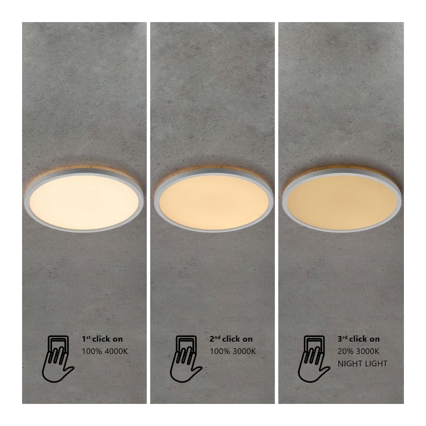 Nordlux - plafonnier LED dimmable pour salle de bains OJA LED/19W/230V 3000/4000K IP54 Ø 43 cm