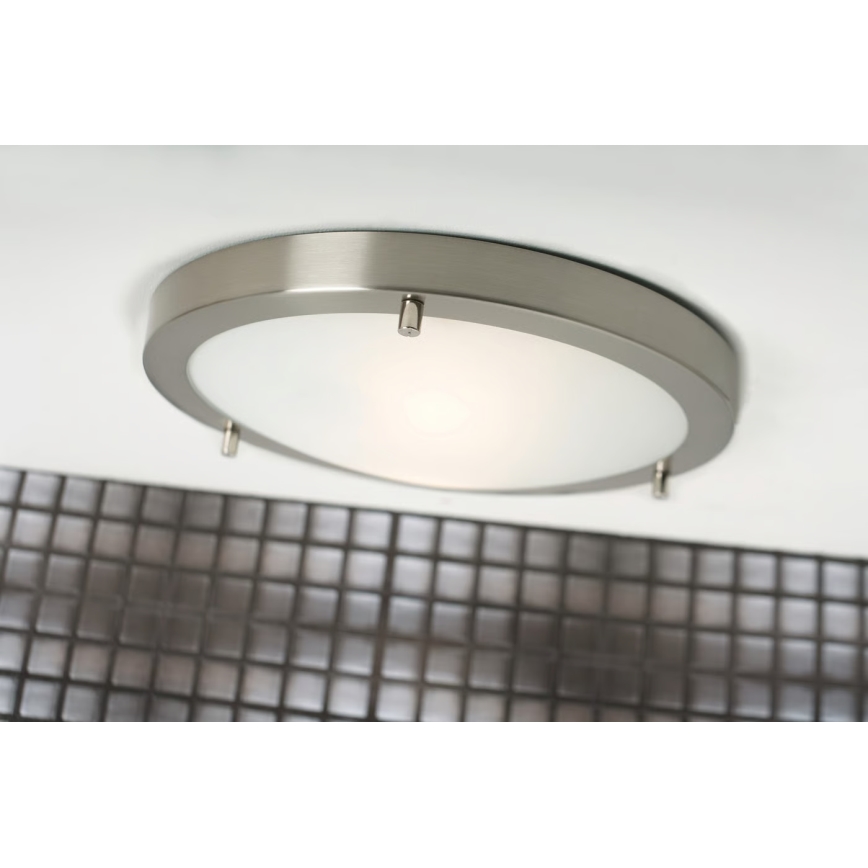 Nordlux - Plafonnier de salle de bains ANCONA 2xE27/40W/230V IP43 Ø 31,5 cm chrome mat