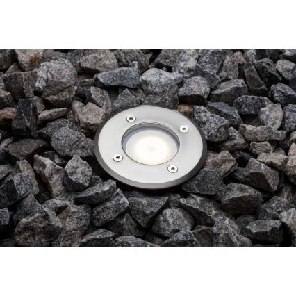 Nordlux - Spot d'extérieur encastrable dans sol PATO 1xGU10/35W/230V IP65 chrome mat rond