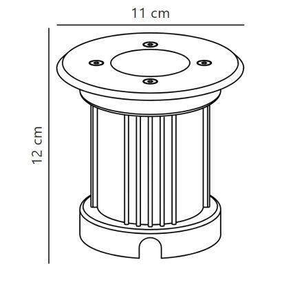 Nordlux - Spot d'extérieur encastrable dans sol PATO 1xGU10/35W/230V IP65 chrome mat rond