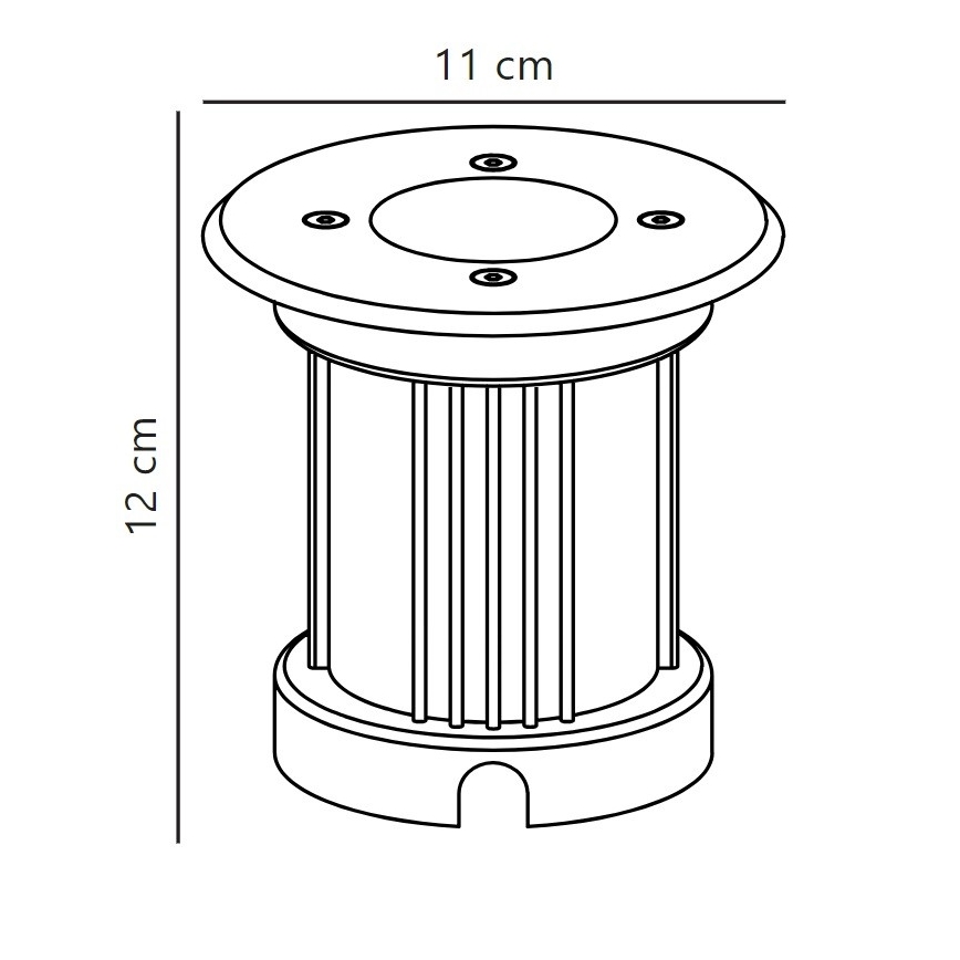 Nordlux - Spot d'extérieur encastrable dans sol PATO 1xGU10/35W/230V IP65 chrome mat rond