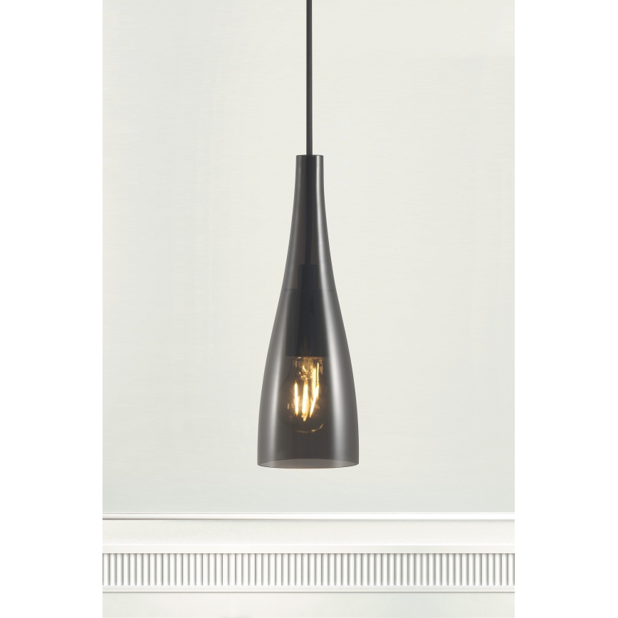 Nordlux - Suspension EMBLA sur câble 1xE27/40W/230V fumé/noir