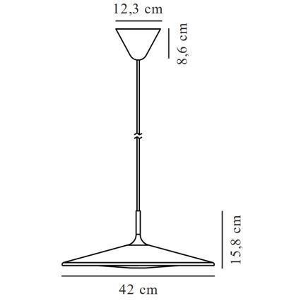 Nordlux - Suspension filaire à intensité variable BALANCE LED/230V 2700K d. 42 cm noir