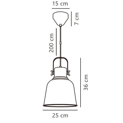 Nordlux - Suspension filaire ADRIAN 1xE27/25W/230V d. 25 cm gris
