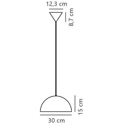 Nordlux - Suspension filaire ELLEN 1xE27/40W/230V d. 30 cm blanc