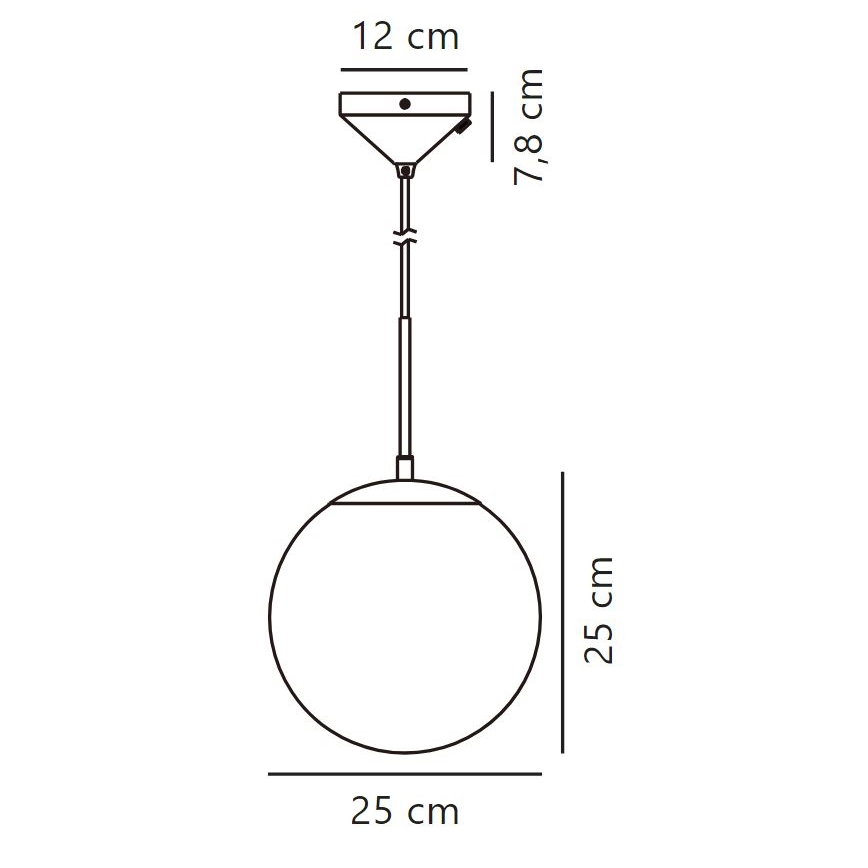 Nordlux - Suspension filaire GRANT 1xE27/25W/230V d. 25 cm