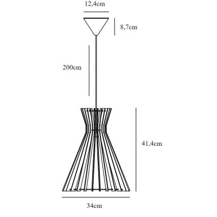 Nordlux - Suspension filaire GROA 1xE27/60W/230V