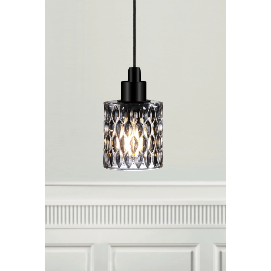 Nordlux - Suspension filaire HOLLYWOOD 1xE27/60W/230V d. 10,8 cm fumé
