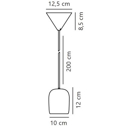 Nordlux - Suspension filaire NOTTI 1xE27/25W/230V d. 12,5 cm orange