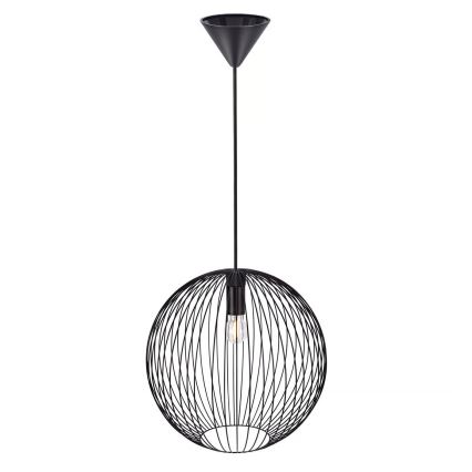 Nordlux - Suspension sur câble BERONI 1xE27/60W/230V noire Ø 35 cm