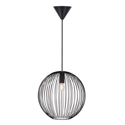 Nordlux - Suspension sur câble BERONI 1xE27/60W/230V noire Ø 35 cm