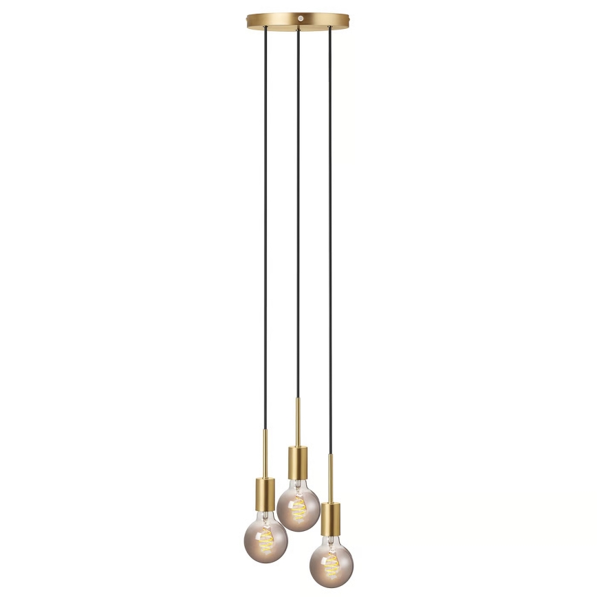 Nordlux - Suspension sur câble PACO 3xE27/25W/230V, finition laiton