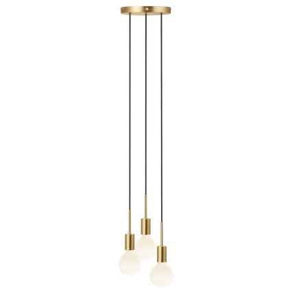 Nordlux - Suspension sur câble PACO 3xE27/25W/230V, finition laiton