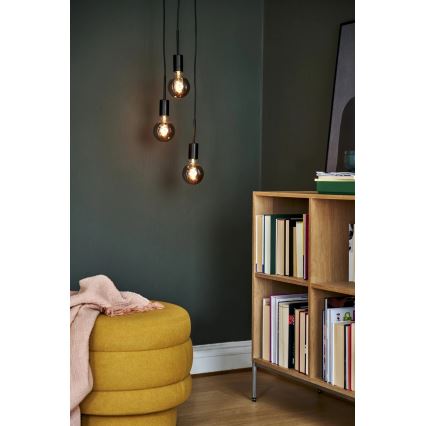 Nordlux - Suspension sur câble PACO 3xE27/25W/230V noire