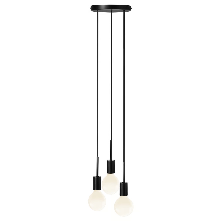Nordlux - Suspension sur câble PACO 3xE27/25W/230V noire