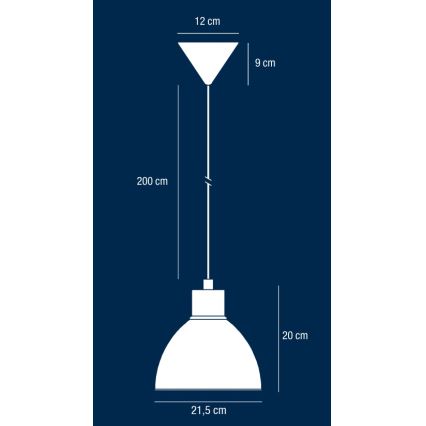 Nordlux - Suspension sur câble POP 1xE27/40W/230V noire