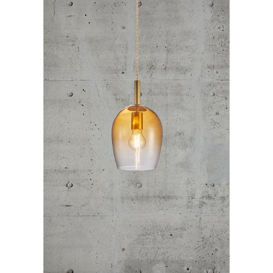 Nordlux - Suspension sur câble UMA 1xE27/40W/230V Ø 18 cm brun/fumé