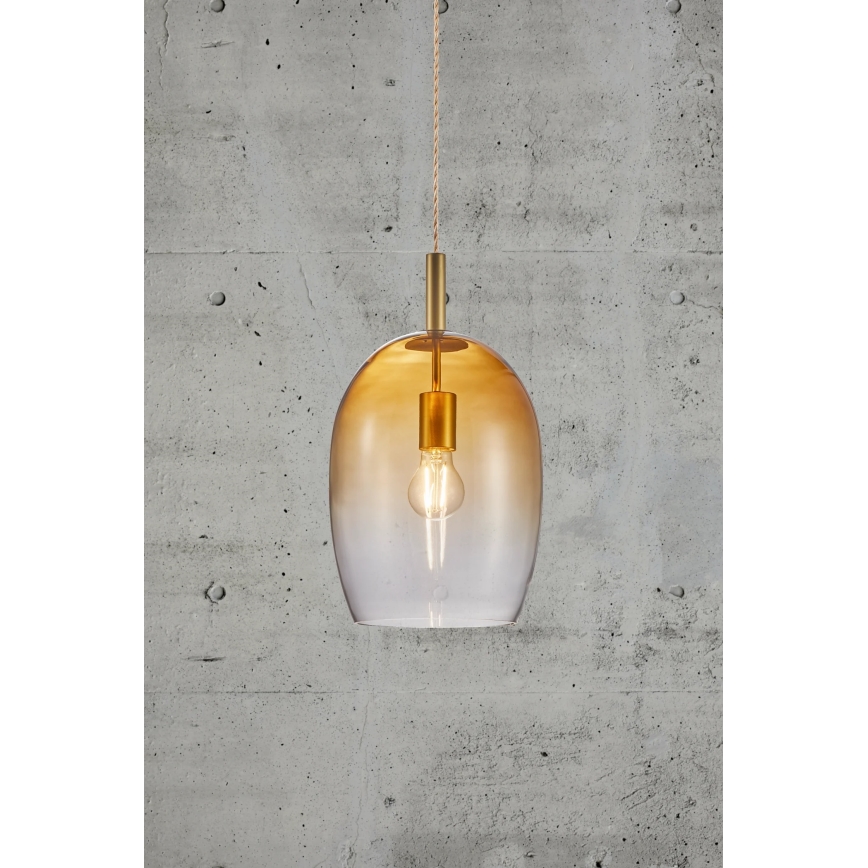 Nordlux - Suspension sur câble UMA 1xE27/40W/230V Ø 23 cm brun/fumé
