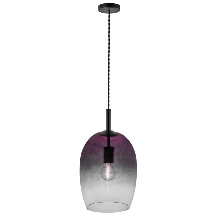 Nordlux - Suspension sur câble UMA 1xE27/40W/230V Ø 23 cm noir/fumé