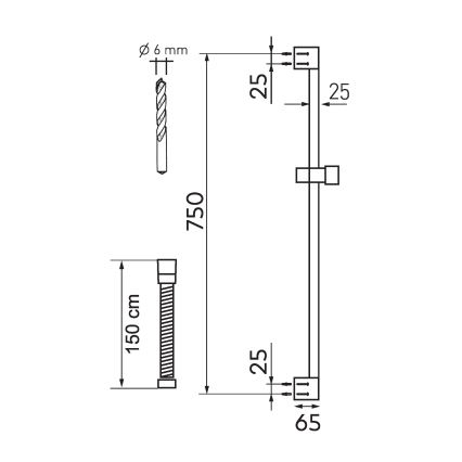 Novaservis - Colonne de douche ECO chrome brillant