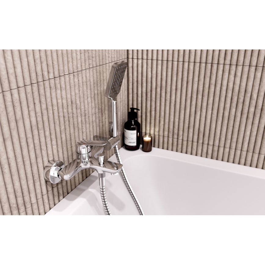 Novaservis - Ensemble pour baignoire avec mitigeur METALIA, chrome brillant