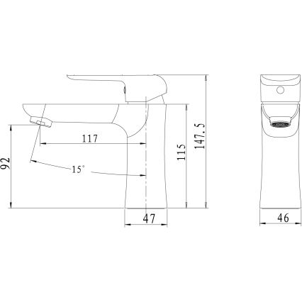 Novaservis - Mitigeur de lavabo NOBLESS TINA noir