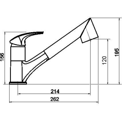 Novaservis - Mitigeur d'évier à douchette extractible METALIA finition chrome brillant