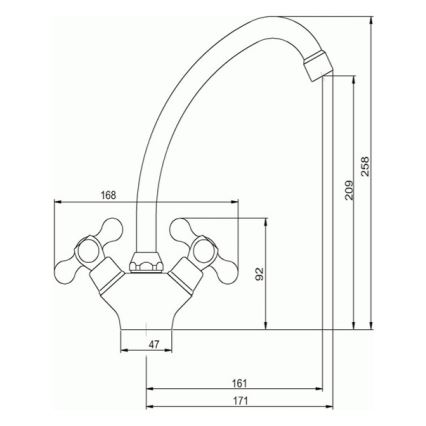 Novaservis - Mitigeur d'évier TITANIA RETRO chromé brillant