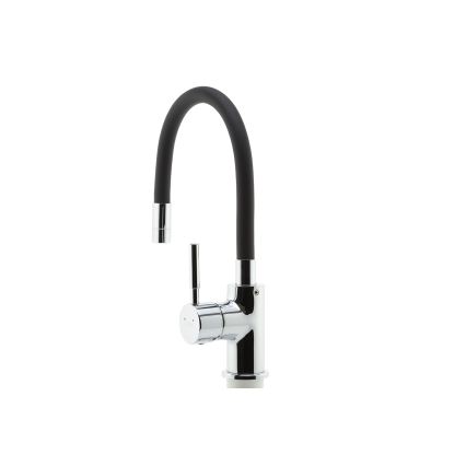 Novaservis - Robinet d'évier avec bras flexible chrome brillant/mat noir