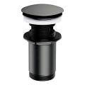 OMNIRES A706GR - Bonde de lavabo CLICK-CLACK d. 6,6 cm brossé graphite