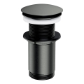 OMNIRES A716GR - Bonde de lavabo CLICK-CLACK d. 6,6 cm brossé graphite