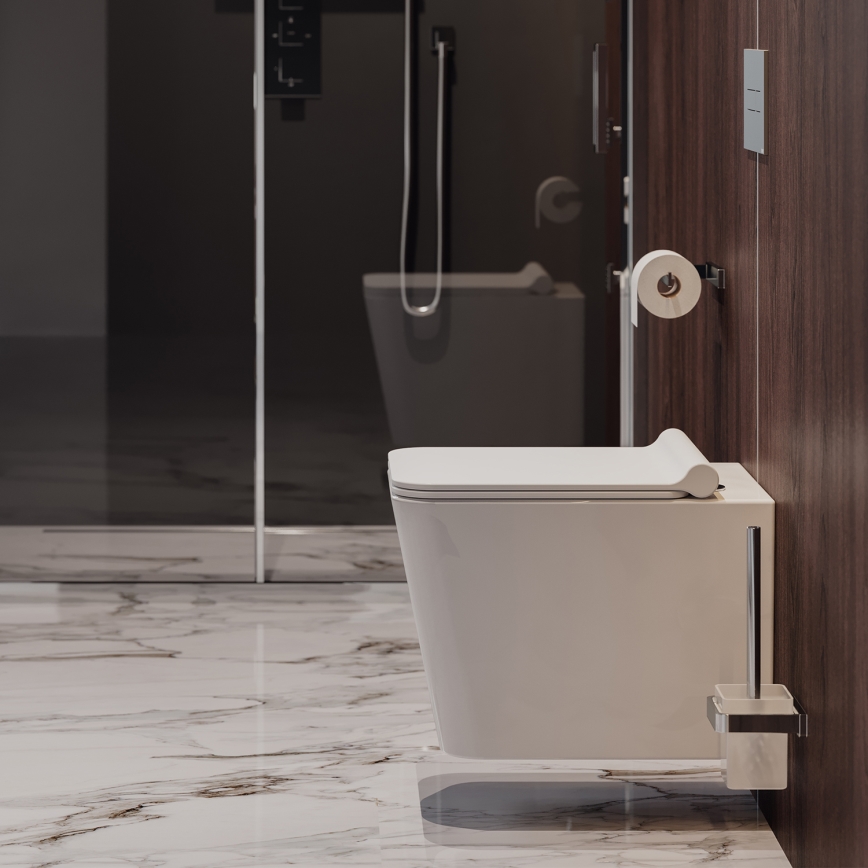 OMNIRES BOSTONMWBP - Toilettes suspendues avec abattant SoftClose BOSTON céramique/blanc brillant