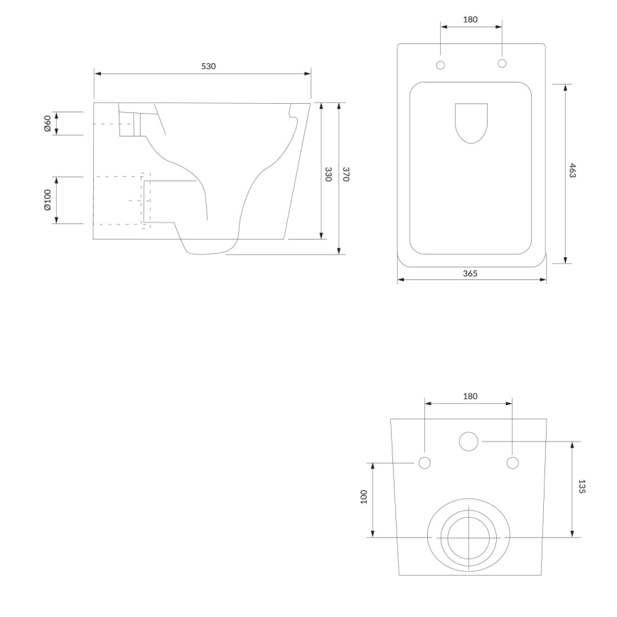 OMNIRES BOSTONMWBP - WC suspendu avec abattant SoftClose BOSTON, céramique / blanc brillant